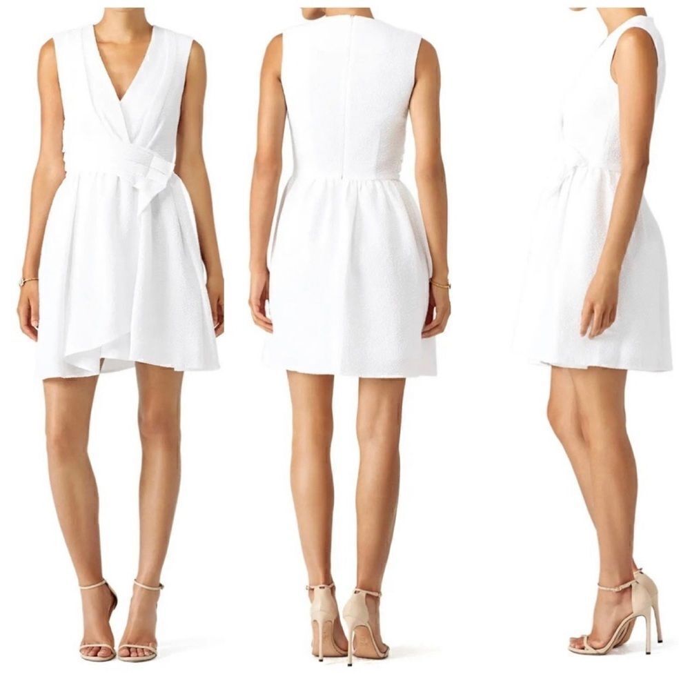 Carven White Swift Sash sleeveless Mini dress